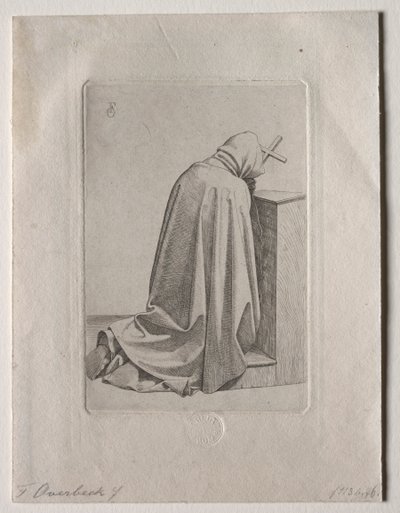 En bedjande munk, 1826. av Johann Friedrich Overbeck