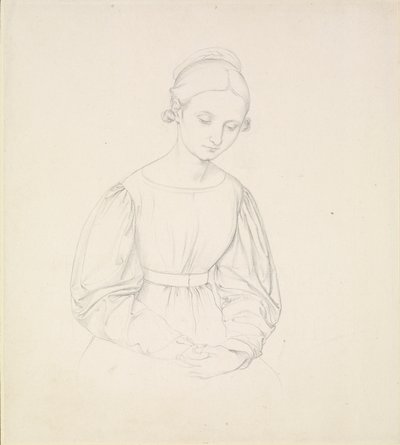 Porträtt av konstnärens fru, Nina, c1830 av Johann Friedrich Overbeck