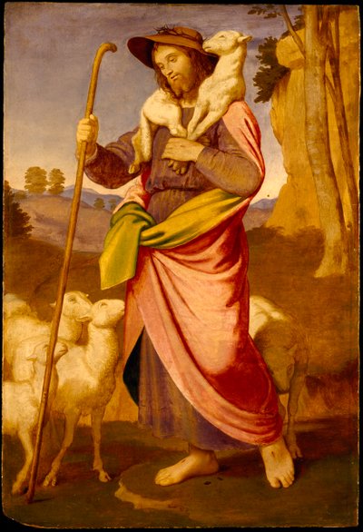 Den gode herden, tidigt 1860-tal. av Johann Friedrich Overbeck