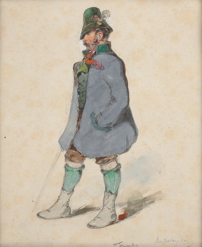 Bonde i Berchtesgadner-dräkt av Johann Friedrich Treml