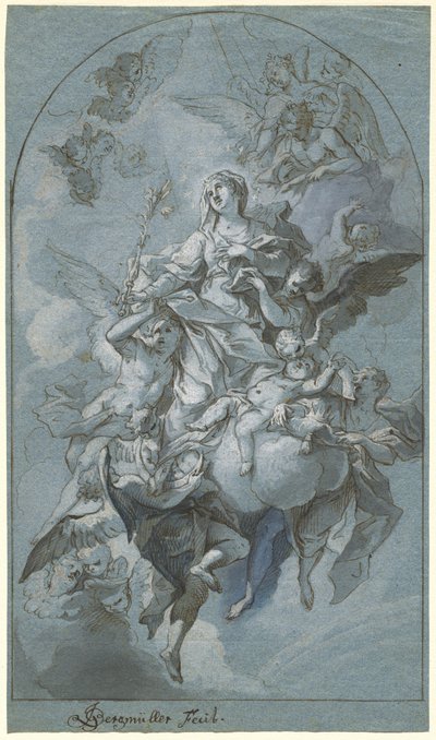 Den obefläckade avlelsen av Johann Georg Bergmuller