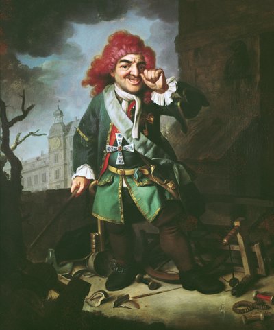 Porträtt av Clemens Perkeo, dåre vid hovet i Heidelberg av Johann Georg Dathan