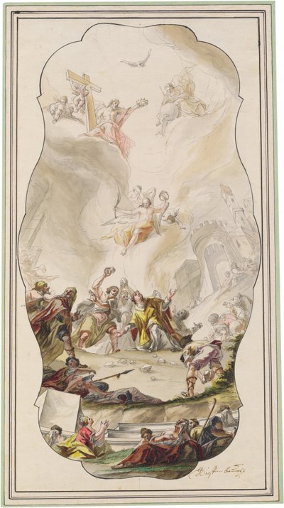 Steningen av Sankt Stefan av Johann Georg Dieffenbrunner