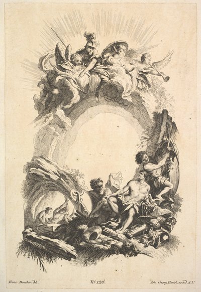 The Forges of Vulcan, från Book of Cartouches, mitten av 1700-talet. av Johann Georg Hertel