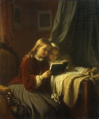 Bedtime story, 1867 av Johann Georg Meyer