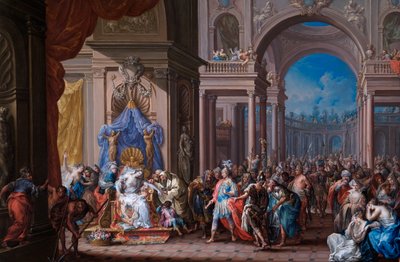 Cleopatras död (olja på koppar) av Johann Georg Platzer