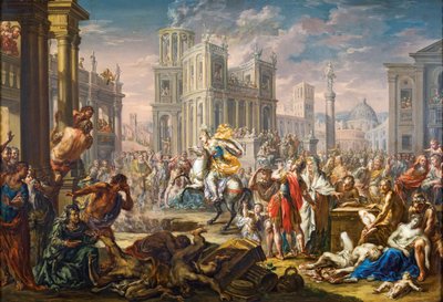 Marcus Curtius offerdöd. av Johann Georg Platzer