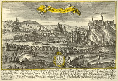 Passau, c1740. av Johann Georg Ringlin