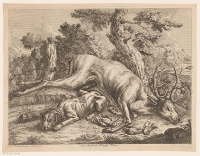 Jakthund och byte med rådjur och fåglar Hunting Boots (serietitel) av Johann Georg Wachsschlunger