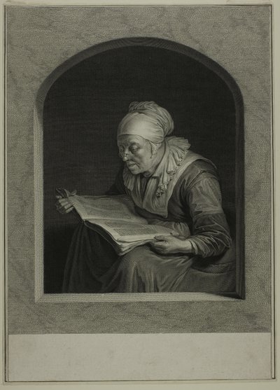 La Liseuse (En kvinna som läser) av Johann Georg Wille