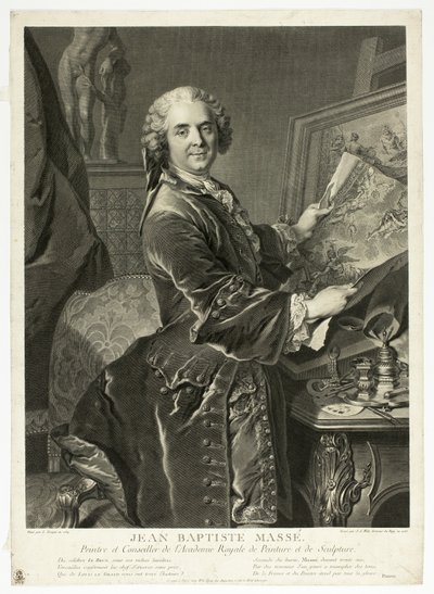 Porträtt av Jean Baptiste Massé av Johann Georg Wille