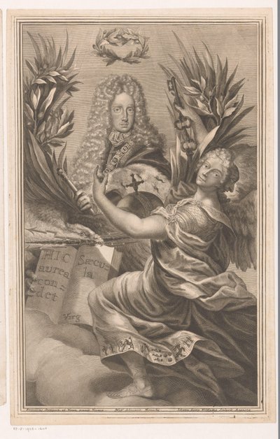 Porträtt av en monark, möjligen Karl VI, helig romersk kejsare av Johann Georg Wolffgang