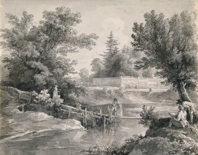 På Hirschanger i Engelska trädgården av Johann Georg von Dillis