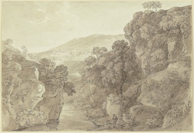 Område nära Subiaco av Johann Georg von Dillis