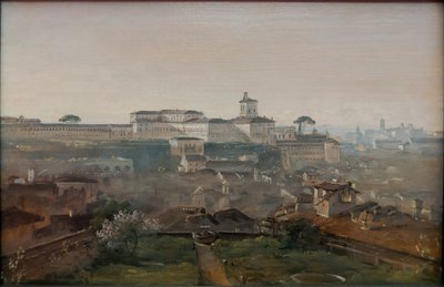 Utsikt från Villa Malta mot Quirinalen av Johann Georg von Dillis