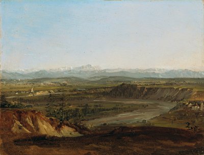 Lechtal med utsikt över Zugspitze av Johann Georg von Dillis