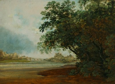 Isar med Praterön av Johann Georg von Dillis