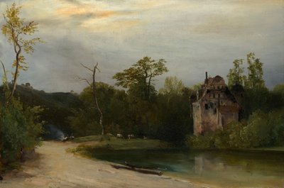Parkland tidigt på morgonen av Johann Georg von Dillis