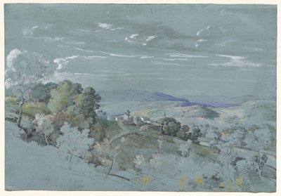 Umbriens kullar nära Perugia av Johann Georg von Dillis