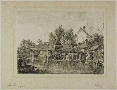 Den lilla bron över Isar, Paris av Johann Georg von Dillis