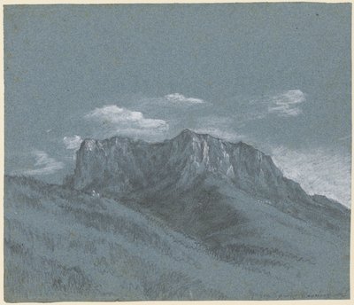Rauschberg, ca 1800 (svart krita, grafit och vit gouache) av Johann Georg von Dillis