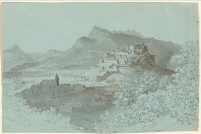 Utsikt över Salzburg av Johann Georg von Dillis