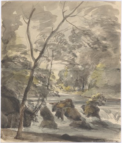Vattenfallet i den engelska trädgården av Johann Georg von Dillis