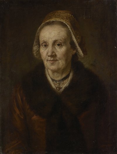 Gammal kvinna med huva av Johann Georg von Edlinger