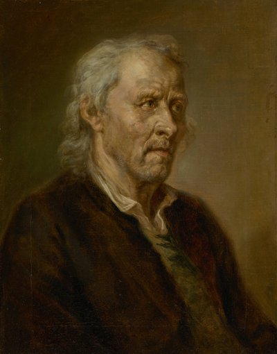 Porträtt av en gammal man med vitt hår av Johann Georg von Edlinger