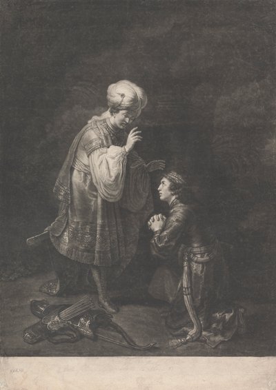 Absaloms underkastelse till sin far, kung David av Johann Gottfried Haid