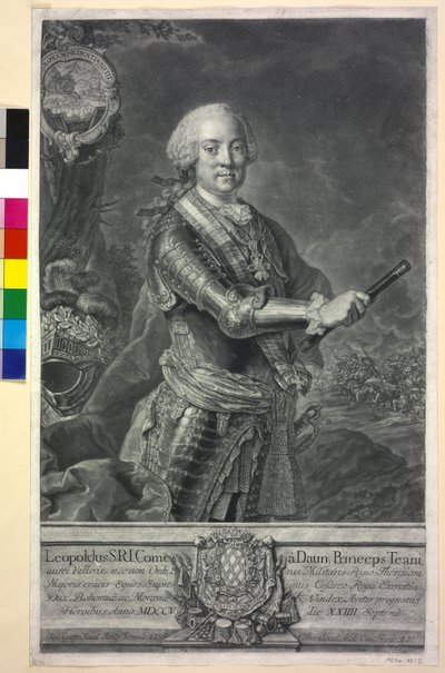 Leopold greve Daun av Johann Gottfried Haid