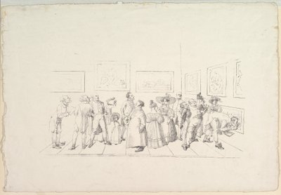 Allmänheten vid en utställning, 1831. av Johann Gottfried Schadow