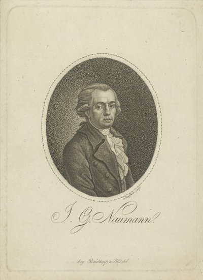 Porträtt av kompositören Johann Gottlieb Naumann 1741-1801 , ca. 1800. av Johann Gottfried Scheffner
