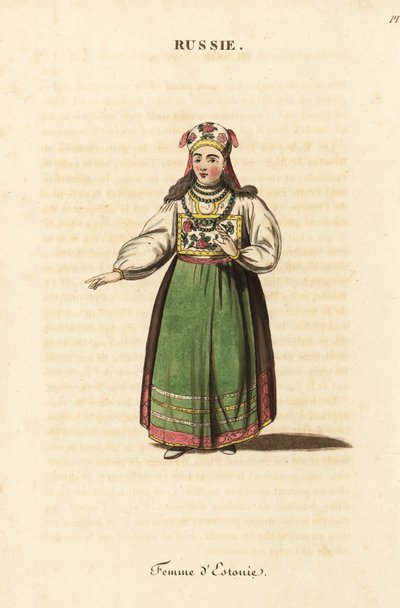 Gift kvinna från Estland av Johann Gottlieb Georgi
