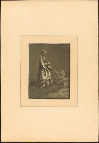Sankta Barbara av Johann Gottlieb Prestel after Albrecht Altdorfer