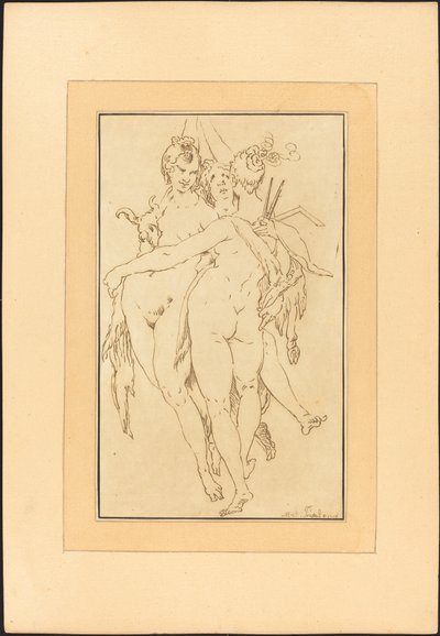 Skulptur, måleri, arkitektur av Johann Gottlieb Prestel after Bartholomaeus Spranger