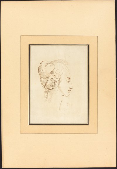 Chef för en kvinna av Johann Gottlieb Prestel after Guercino