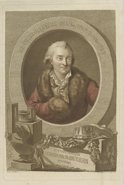 Porträtt av Johann Friedrich Reinecke 1745-1787, 1788. av Johann Gottlob Seyffert