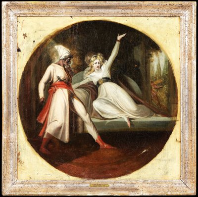 Leonora upptäcker Alonzos dolk av Johann Heinrich Füssli
