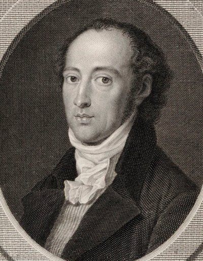 Porträtt av kompositören Johann Anton André 1775-1842, 1800. av Johann Heinrich Lips