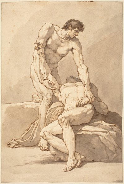 Två nakna män av Johann Heinrich Lips