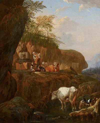 Italienskt landskap av Johann Heinrich Roos