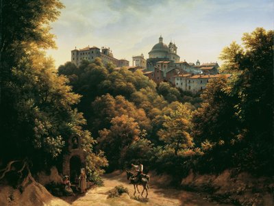 Utsikt över Ariccia av Johann Heinrich Schilbach