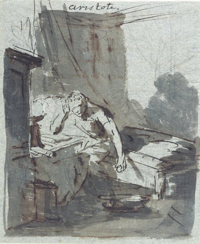Aristoteles (grafit, bläck & tvätt på papper) av Johann Heinrich Tischbein
