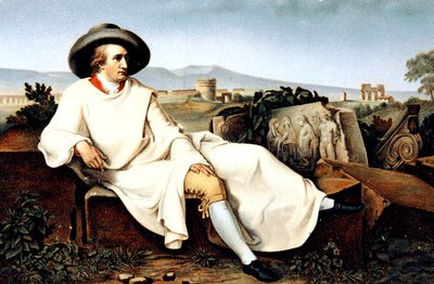 Goethe i Italien, vykort, ca. 1900 av Johann Heinrich Wilhelm (after) Tischbein