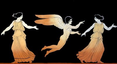Eros förföljer två kvinnor ca 1796 (kopparplåtsgravyr) av Johann Heinrich Wilhelm Tischbein