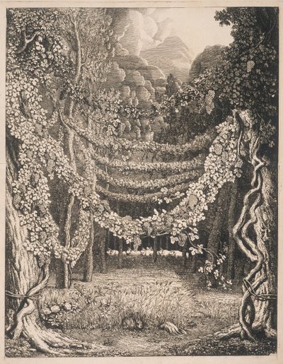 Imaginär vy av en vingård längs vägen till Polyfemos grotta av Johann Heinrich Wilhelm Tischbein