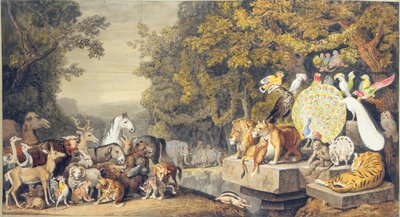 Djurens domstol, illustration av Canto IV av Goethes "Reineke Fuchs" av Johann Heinrich Wilhelm Tischbein