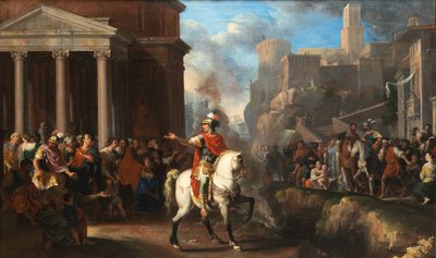 Johann Heiss Marcus Curtius kastar sig ner i avgrunden av Johann Heiss