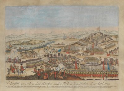 Incident mellan de ryska och ottomanska arméerna i Galati den 20 april 1789, 1789. av Johann Hieronymus Loeschenkohl